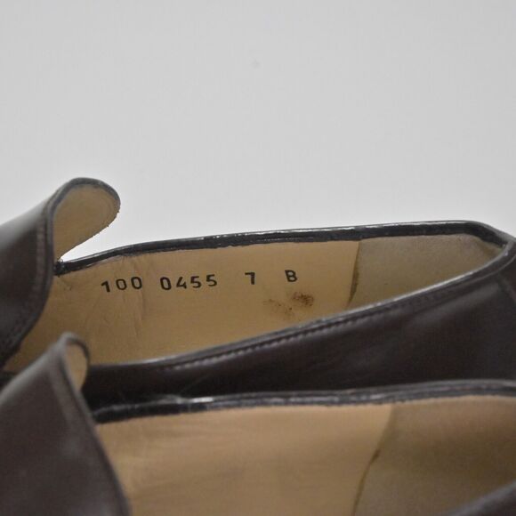 Vtg GUCCI Horsebit Loafers Womens Sz 7 Brown Leather Gold Round Toe Slip On 90s - Picture 7 of 12